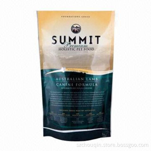 Pet Food Bag with Bottom Gusset and Excellent Printing, Several Materials Provided